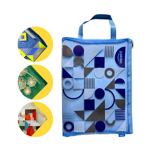 [FL2-2290] SOBRE PORTADOCUMENTOS DE TELA CON ZIPPER - CARTA/A4 21,6x29,7Cm